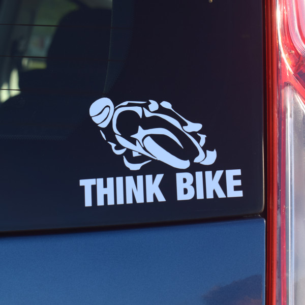 Pyramid Plastics Pyramid decals | think bike #2 | white